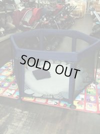 ☆  日本育児　ポータブルベビーサークル ＋マット付 （美品）　  G-492