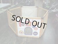 ☆ 折りたためる木製フレックスサークル くぐるっとDX  (アイボリー)   G-546