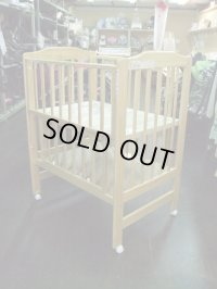 ☆  カトージ （ナチュラル）（美品）  ハイシート　ミニベビーベッド  BB-455