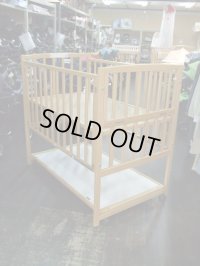 ☆ヤマサキ　ハイタイプ　ツーオープン （ナチュラル〉 (美品) ベビーベッド  BB-471