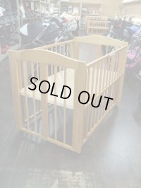 ☆ スリーピーワンタッチ折りたたみ （ナチュラル）（美品）ベビーベッド　BB-508