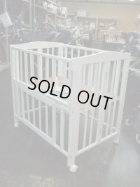 ☆ カトージ　（白）折りたたみ式（美品）　ミニベビーベッド   BB-510