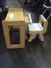 画像4: ☆　木製（ナチュラル）机と椅子　 CH-581