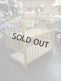☆ ヤマサキ　ハイタイプ　ツーオープン （ナチュラル〉(美品)ベビーベッド   BB-598