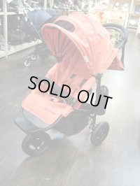 ☆エアーバギー　ココ（サーモンオレンジ）（美品）ブレーキ付き　ベビーカー　Ｂ-1329