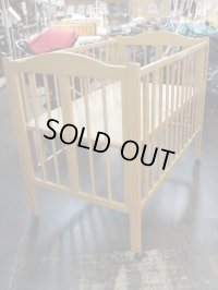 ☆  スリーピー　ワンタッチ 折りたたみ （ナチュラル）（美品）ベビーハイベッド   BB-722