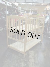 ☆　ヤマサキ ハイタイプベッド カインド（ナチュラル〉 (美品) ベビーベッド　 BB-761