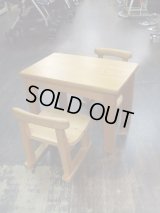 ☆  はせ工房（木製檜） 机・椅子2個セット  CH-1017