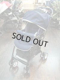 ☆　アップリカ　ラクーナ　ビッテ　ソファークッション（紺）ベビーカー　　Ｂ-1666