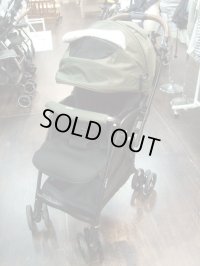 ☆ アップリカ　ラクーナ　ビッテクッション（黒＆緑系）(美品) ベビーカー　 Ｂ-1674