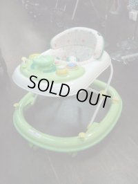 ☆　緑に星柄（美品）歩行器　☆ WA-0212