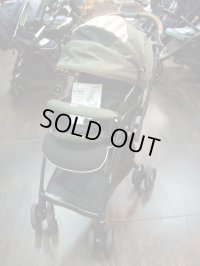 ☆　アップリカ　ラクーナ　ビッテクッション（黒＆緑系）ベビーカー　  Ｂ-1705
