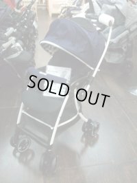 ☆　アップリカ　ラクーナ　エアー (紺) （美品）  ベビーカー 　Ｂ-1727