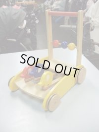 ☆ 木製ゾウさんカタカタ押し車 おもちゃ Ｏ-4648
