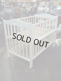 ☆サワベビー　ブロバンス（白）（美品）ベビーベッド BB-1295
