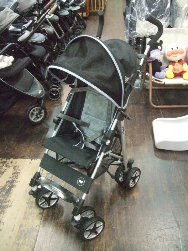 画像1: ☆Jeep（銀・黒）（美品）ベビーカー Ｂ-1966
