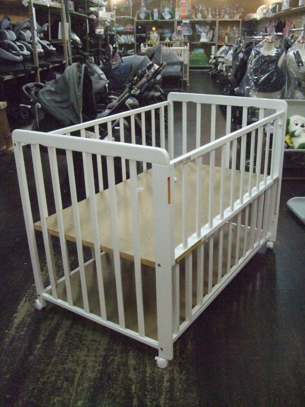 画像1: ☆ハピネス（白）ベビーベッド BB-1302