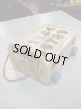 ☆スクールバス木製型はめパズルおもちゃO-5034