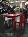 画像1: ☆ IKEA 子供用　テーブル（赤）チェア （赤・白）　3点セット　CH-384
