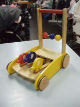 画像: ☆ 木製ゾウさんカタカタ押し車 おもちゃ Ｏ-4648