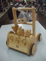 画像: ☆　中野製作所　天然木手押し車（美品）おもちゃ　Ｏ-4765
