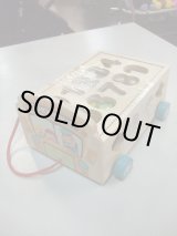 画像: ☆スクールバス木製型はめパズルおもちゃＯ-5034