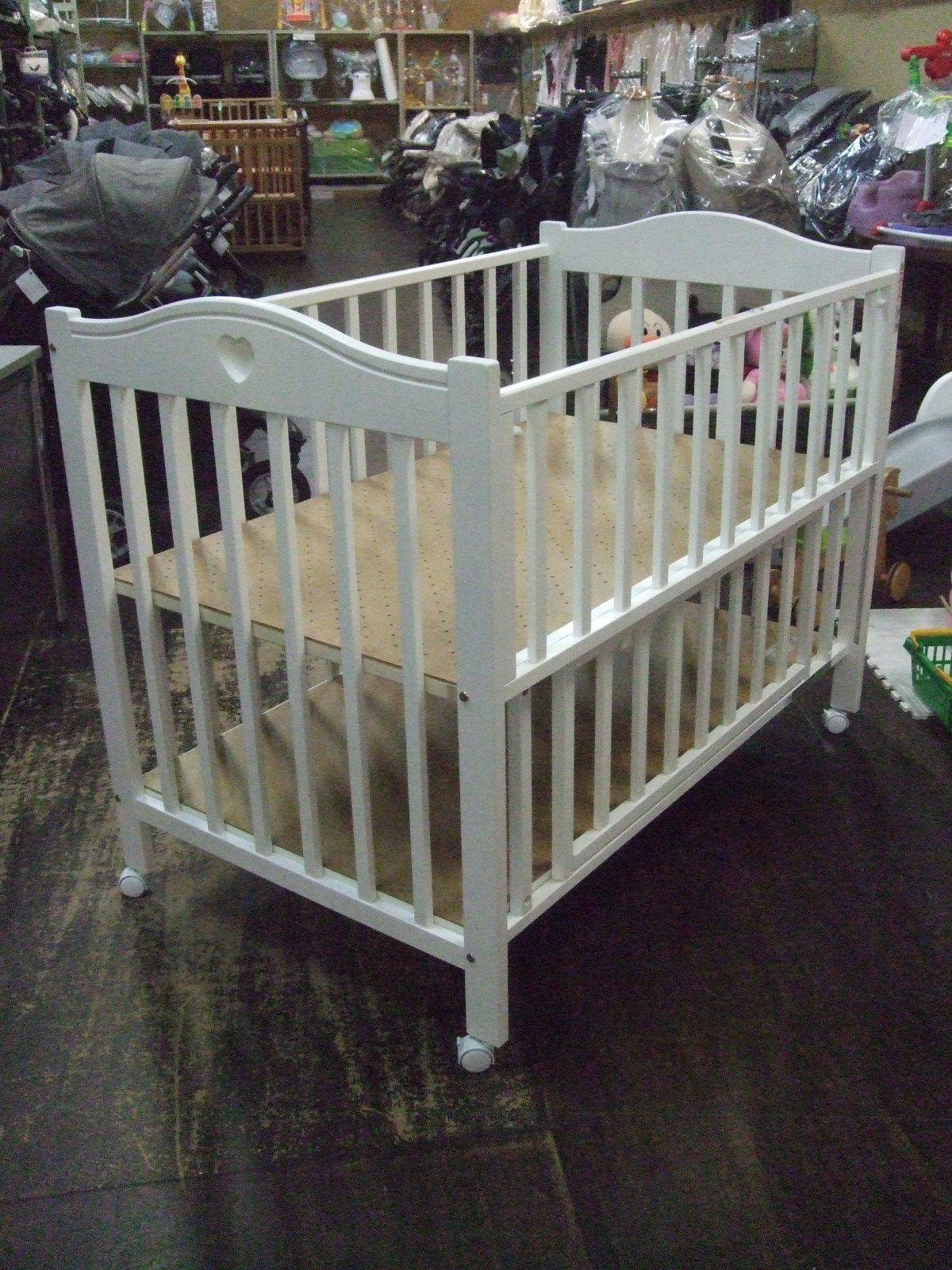 画像1: ☆サワベビー　ブロバンス（白）（美品）ベビーベッド BB-1295