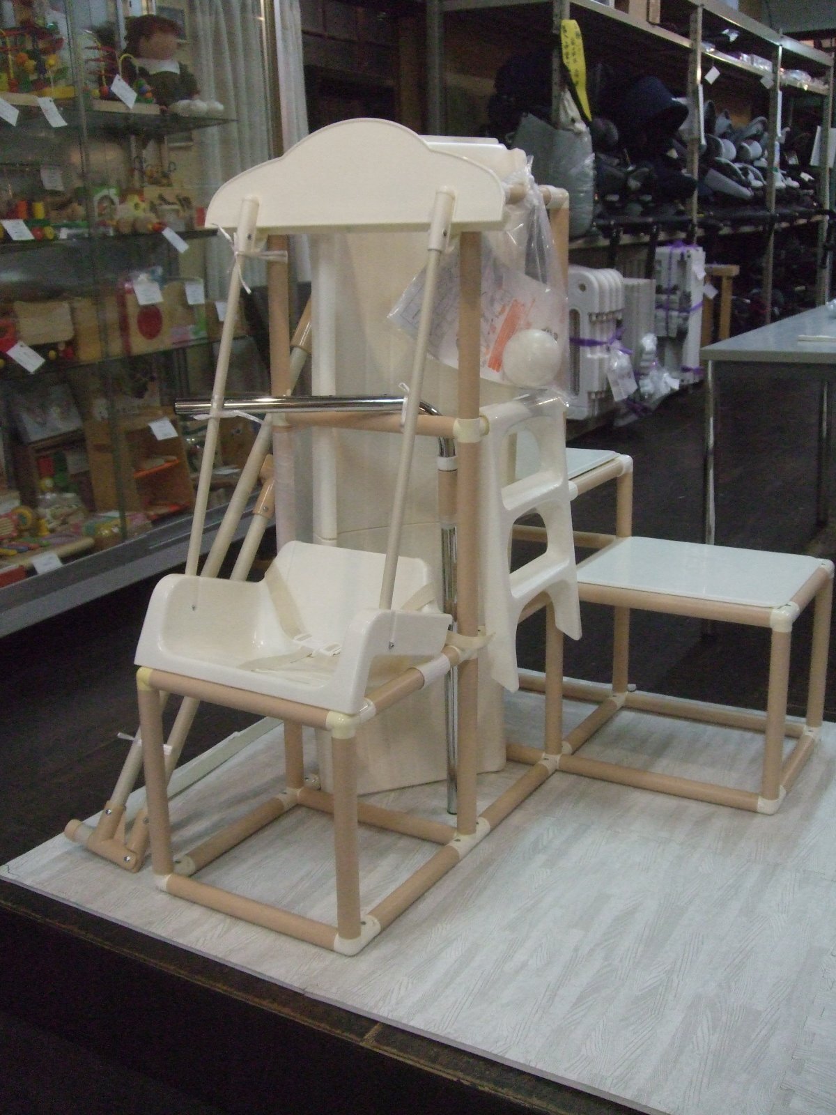 画像1: ☆野中製作所折りたたみロングロープキッズパーク（ナチュラル）おもちゃＯ-4952