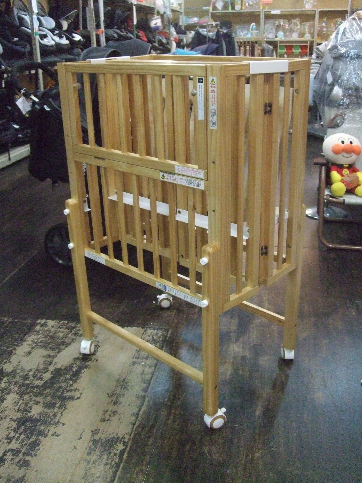 画像2: ☆大和屋パターンII折りたたみミニベビーベッドBB-1341　